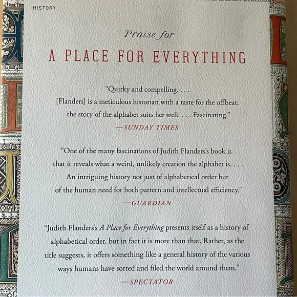 JUST IN A Place for Everything Book History Alphabet Linguistics Language Nonfic - Picture 3 of 9
